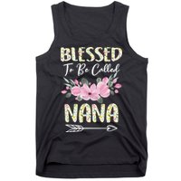 Blessed To Be Called Nana Floral Grandmother Gift MotherS Day Tank Top