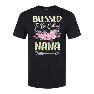 Blessed To Be Called Nana Floral Grandmother Gift MotherS Day Softstyle CVC T-Shirt