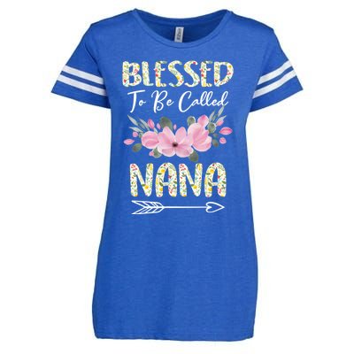 Blessed To Be Called Nana Floral Grandmother Gift MotherS Day Enza Ladies Jersey Football T-Shirt