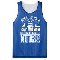 Born To Be A Stay At Home Cat Mom Forced To Work Nurse Great Gift Mesh Reversible Basketball Jersey Tank