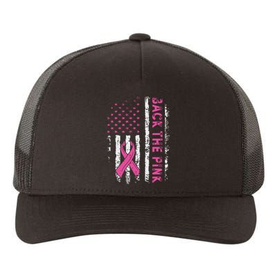 Back The Breast Cancer Awareness Flag Yupoong Adult 5-Panel Trucker Hat