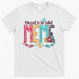 Blessed To Be Called Meme Colorful Giftsgrandma T-Shirt