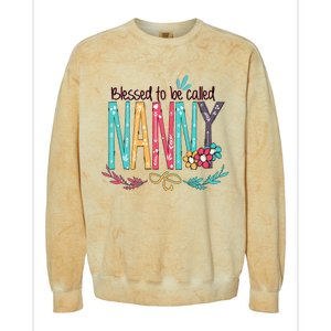 Blessed To Be Called Nanny Colorful Giftsgrandma Colorblast Crewneck Sweatshirt