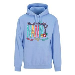 Blessed To Be Called Nanny Colorful Giftsgrandma Unisex Surf Hoodie