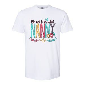 Blessed To Be Called Nanny Colorful Giftsgrandma Softstyle CVC T-Shirt