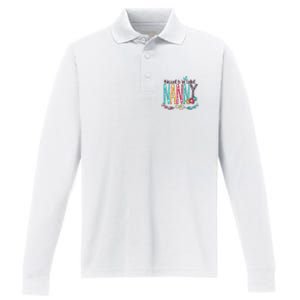 Blessed To Be Called Nanny Colorful Giftsgrandma Performance Long Sleeve Polo