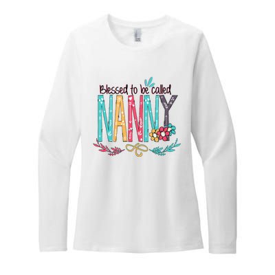 Blessed To Be Called Nanny Colorful Giftsgrandma Womens CVC Long Sleeve Shirt