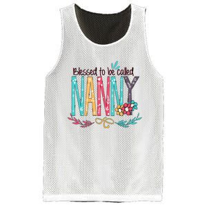 Blessed To Be Called Nanny Colorful Giftsgrandma Mesh Reversible Basketball Jersey Tank