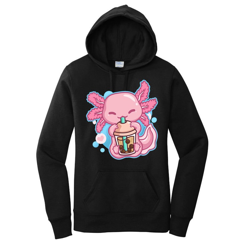 Boba Tea Bubble Tea Milk Tea Anime Axolotl  Women's Pullover Hoodie