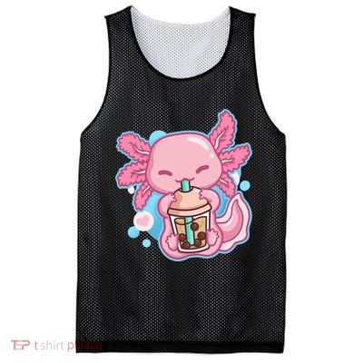 Boba Tea Bubble Tea Milk Tea Anime Axolotl  Mesh Reversible Basketball Jersey Tank