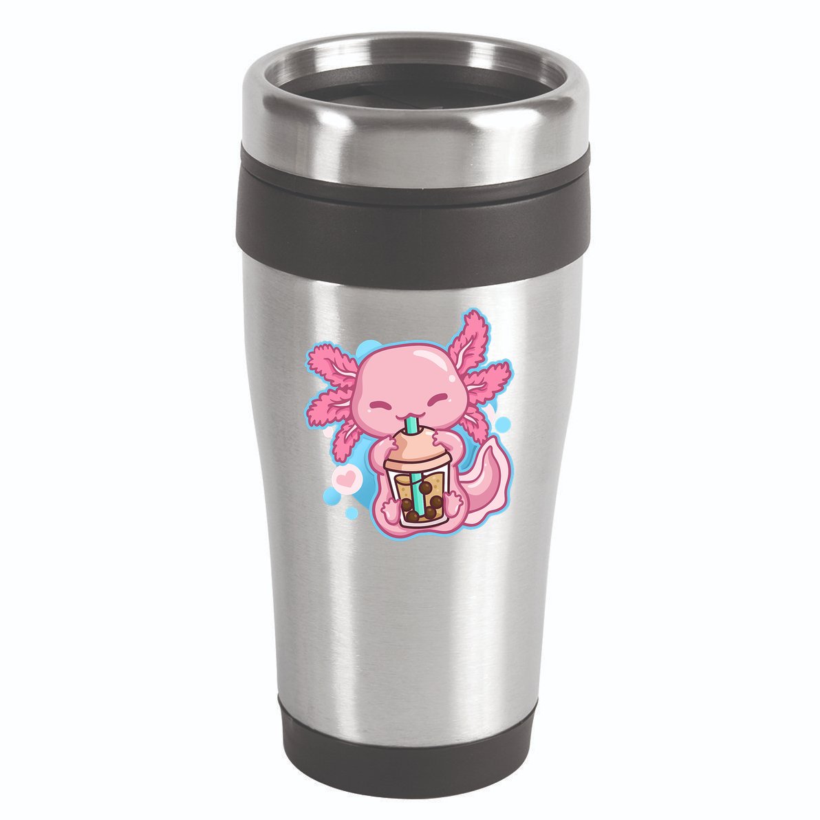 Boba Tea Bubble Tea Milk Tea Anime Axolotl  16oz Travel Tumbler