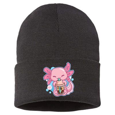 Boba Tea Bubble Tea Milk Tea Anime Axolotl  Sustainable Knit Beanie