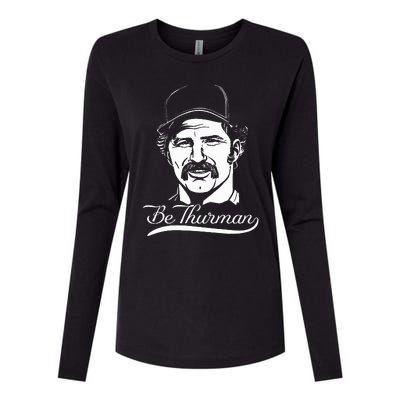 Be Thurman Baseball Championship Playoff New York Heroes Womens Cotton Relaxed Long Sleeve T-Shirt