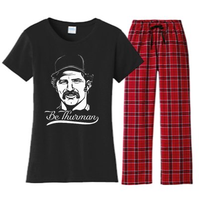 Be Thurman Baseball Championship Playoff New York Heroes Women's Flannel Pajama Set