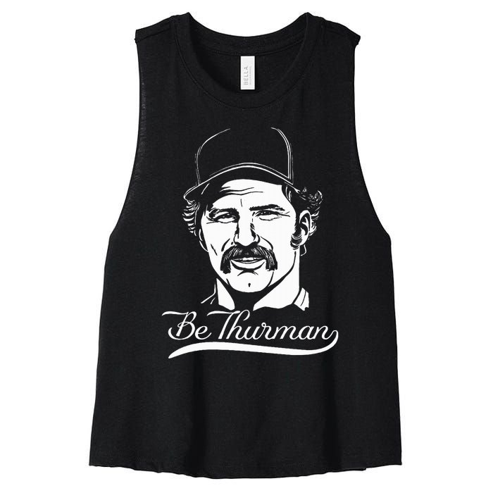 Be Thurman Baseball Championship Playoff New York Heroes Women's Racerback Cropped Tank