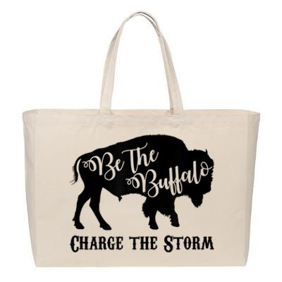 Be The Buffalo Charge The Storm Success Cotton Canvas Jumbo Tote