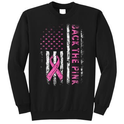 Back The Breast Cancer Awareness Flag Sweatshirt