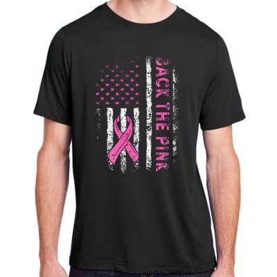 Back The Breast Cancer Awareness Flag Adult ChromaSoft Performance T-Shirt