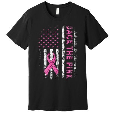 Back The Breast Cancer Awareness Flag Premium T-Shirt