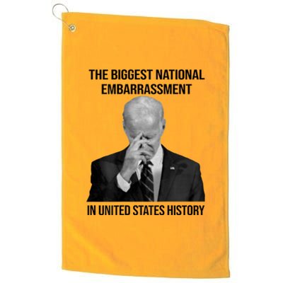 Biden The Biggest National Embarrassment Platinum Collection Golf Towel