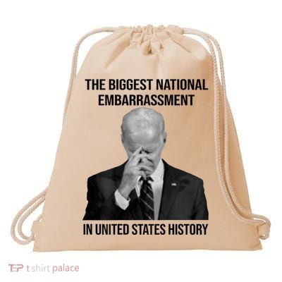 Biden The Biggest National Embarrassment Drawstring Bag