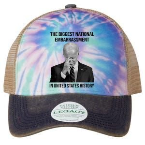 Biden The Biggest National Embarrassment Legacy Tie Dye Trucker Hat