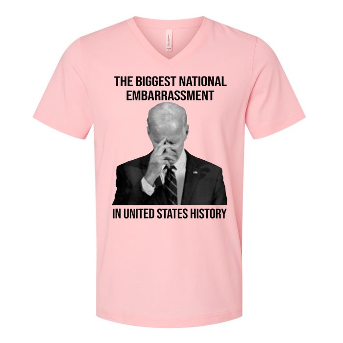 Biden The Biggest National Embarrassment V-Neck T-Shirt