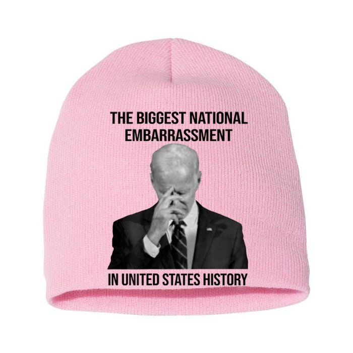 Biden The Biggest National Embarrassment Short Acrylic Beanie