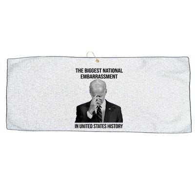 Biden The Biggest National Embarrassment Large Microfiber Waffle Golf Towel