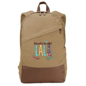 Blessed To Be Called Lala Colorful Giftsgrandma Cotton Canvas Backpack