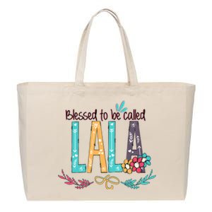 Blessed To Be Called Lala Colorful Giftsgrandma Cotton Canvas Jumbo Tote