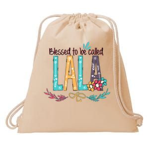 Blessed To Be Called Lala Colorful Giftsgrandma Drawstring Bag