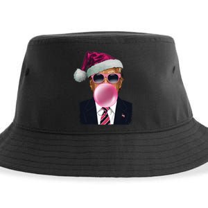 Bubblegum Trump Blowing Christmas Trump Sustainable Bucket Hat