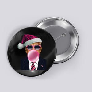 Bubblegum Trump Blowing Christmas Trump Button