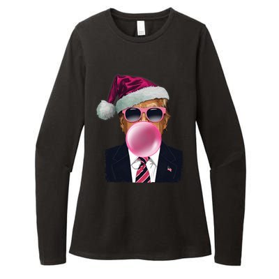 Bubblegum Trump Blowing Christmas Trump Womens CVC Long Sleeve Shirt