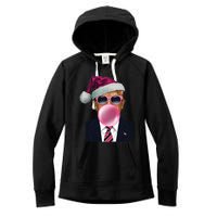 Bubblegum Trump Blowing Christmas Trump Women's Fleece Hoodie