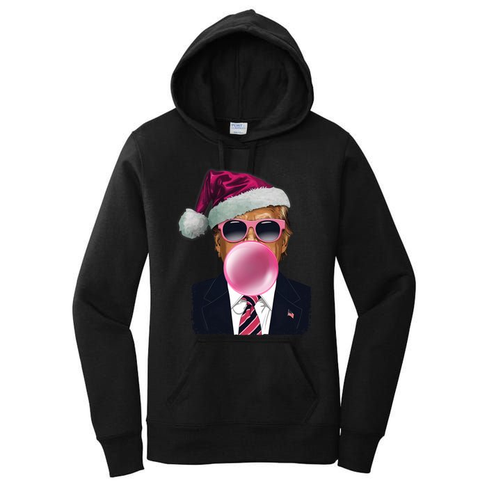 Bubblegum Trump Blowing Christmas Trump Women's Pullover Hoodie