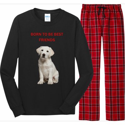 Born To Be Best Friends Design Long Sleeve Pajama Set