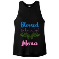 Blessed To Be Called Mema MotherS Day Ladies PosiCharge Tri-Blend Wicking Tank