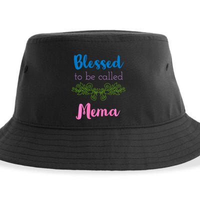 Blessed To Be Called Mema MotherS Day Sustainable Bucket Hat