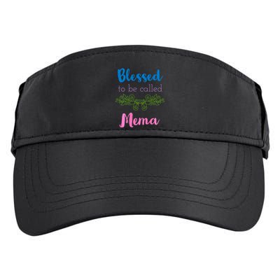 Blessed To Be Called Mema MotherS Day Adult Drive Performance Visor