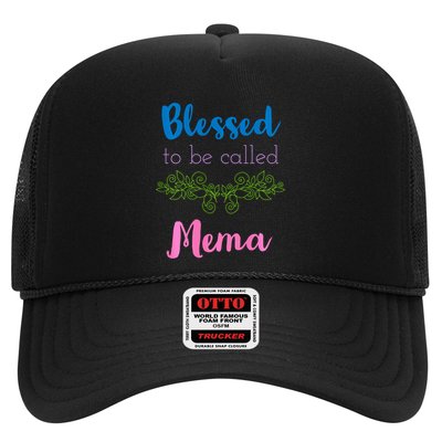 Blessed To Be Called Mema MotherS Day Trucker Hat