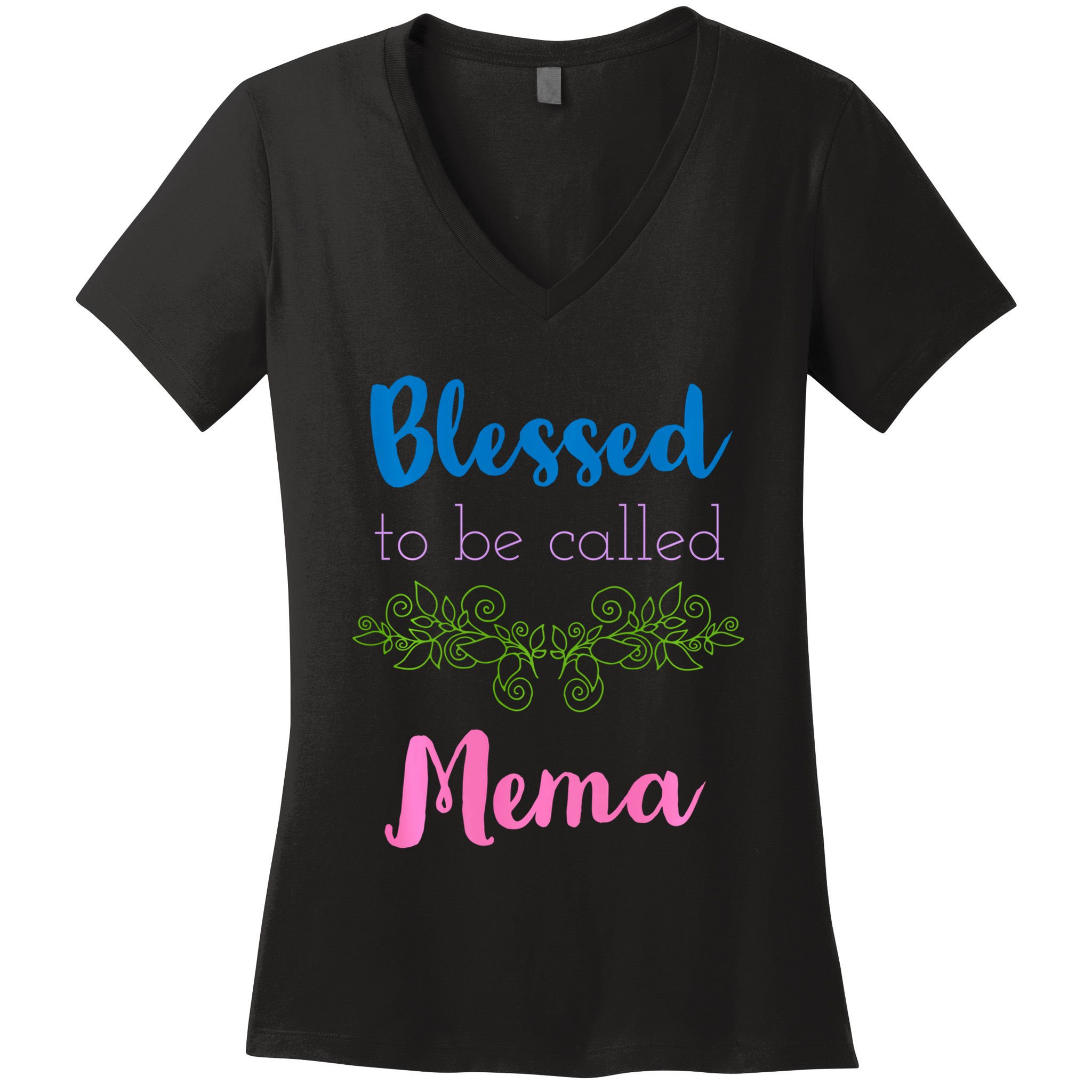 Blessed To Be Called Mema MotherS Day Women's V-Neck T-Shirt