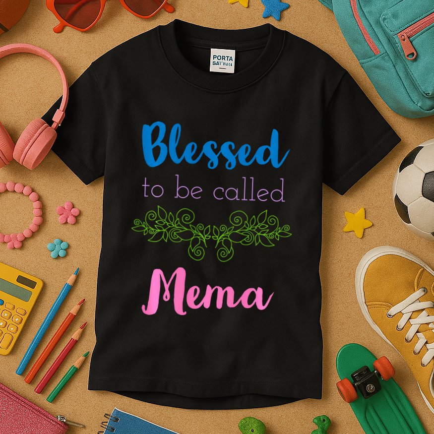Blessed To Be Called Mema MotherS Day Kids T-Shirt