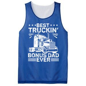 Best Truckin Bonus Dad Ever Trucker Bonus Dad Fathers Day Meaningful Gift Mesh Reversible Basketball Jersey Tank