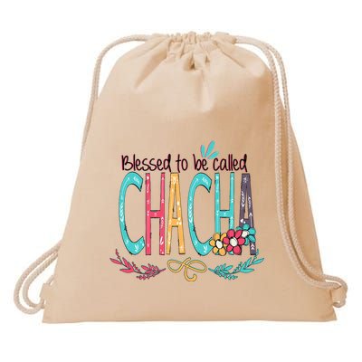 Blessed To Be Called Chacha Colorful Giftsgrandma Drawstring Bag