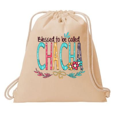 Blessed To Be Called Chacha Colorful Giftsgrandma Drawstring Bag