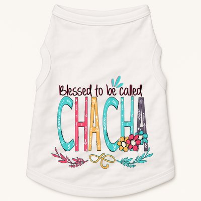 Blessed To Be Called Chacha Colorful Giftsgrandma Doggie Tank
