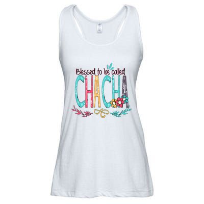 Blessed To Be Called Chacha Colorful Giftsgrandma Ladies Essential Flowy Tank