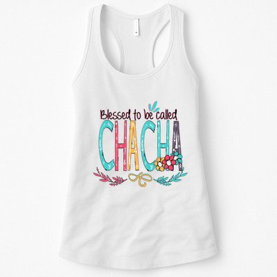 Blessed To Be Called Chacha Colorful Giftsgrandma Womens Tank Top